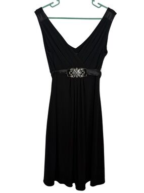 scarlett nite black cocktail dress NWT Scarlett Nite Black Embellished Party Dress Women's Sleeveless V-Neck Sz 10